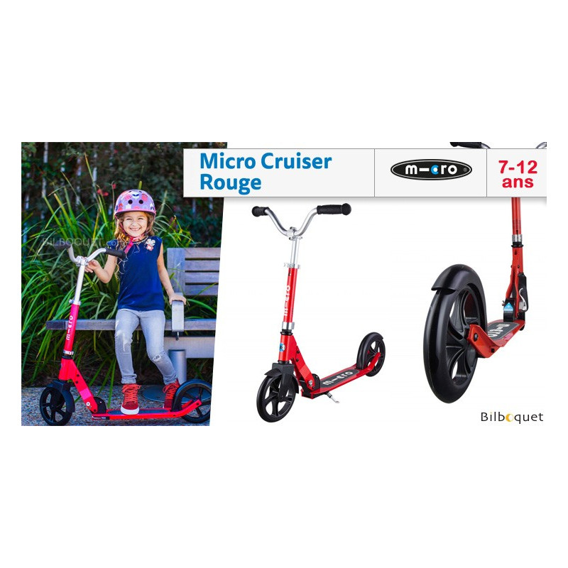 Micro Cruiser rouge - Trottinette 7-12 ans
