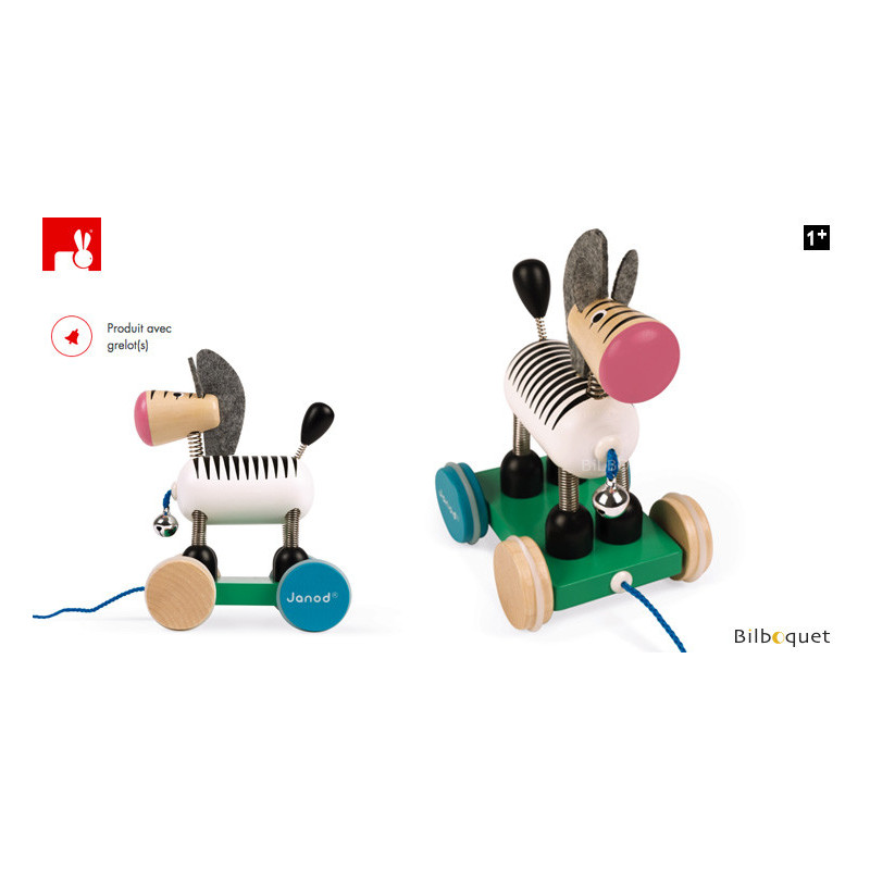 Zigolos Pull Along Zebra Janod