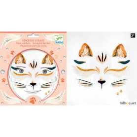 Sticker visage - Tatouage Chat