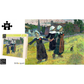 Danseuses Bretonnes - Gauguin - Puzzle d'art en bois 80 pièces