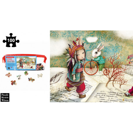 Voyage au pays des livres - Sophie Lebot - Puzzle en bois 100 pièces