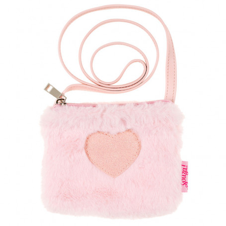 Handbag Sue - pink fur heart - Girl Accessory