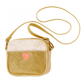 Handbag Nora - gold fur heart - Girl Accessory
