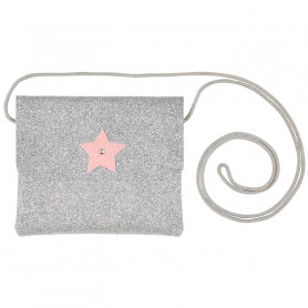 Handbag Bapke, Silver Glitter with star - Girl Accessory