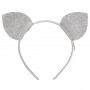 Ear muffs Micio - silver cat ears - Accessory for girl