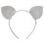 Serre-tête Micio - oreilles de chat argent - Accessoire fille