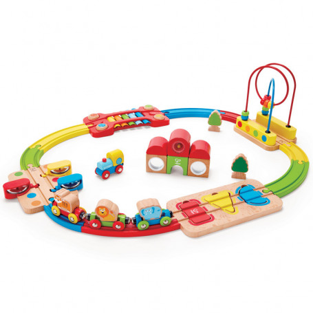 Rainbow Puzzle Railway - Early Age Wooden Train