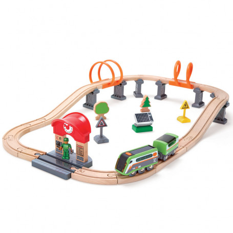 Solar Power Circuit - Wooden Train Set