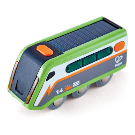 Solar-Powered Train - Accessory for wooden train circuits