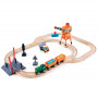 Crossing & Crane Set - Wooden Train Set