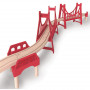 Extended Double Suspension Bridge - Accessories for wooden train circuits