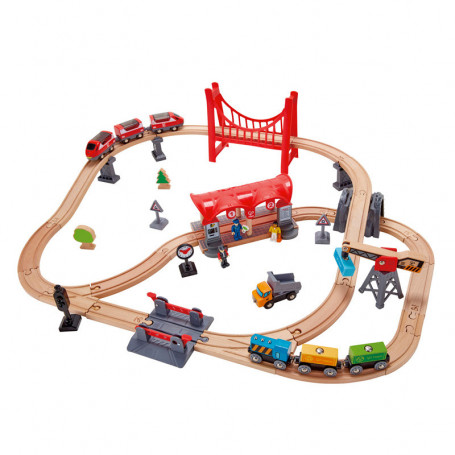 Busy City Rail Set - Wooden Train Set