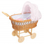 Doll wicker pram for doll up to 40cm