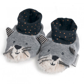 Chaussons en tissu Fernand le chat