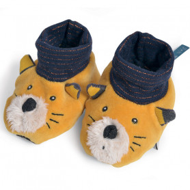 Chaussons en tissu Lulu le chat