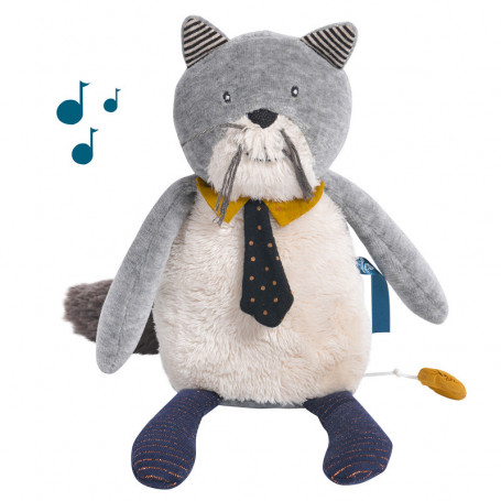 Doudou poupée chat musical Fernand