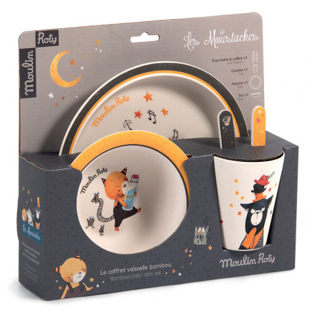 Baby dish set - Les Moustaches