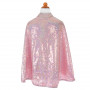 Cape réversible rose-argentée sequins - Déguisement fille