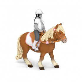 Figurine Poney Shetland avec selle