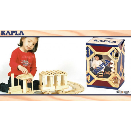 Kapla Baril 120 - bleu, rose, rouge, nature - jeu construction bois