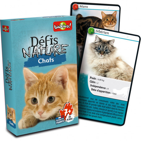 Chats - Défis Nature - Jeu de cartes