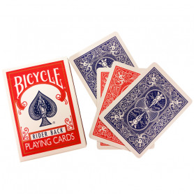 Jeu de cartes pour faire de la magie - double dos rouge-bleu