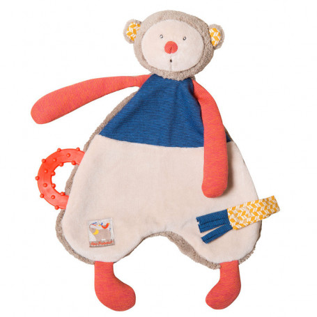 Doudou attache tétine singe