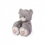 Bear Soft Toy, grey, 31 cm