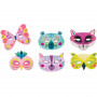 Set of 6 cardboard masks - Girl