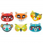 Set of 6 cardboard masks - boys