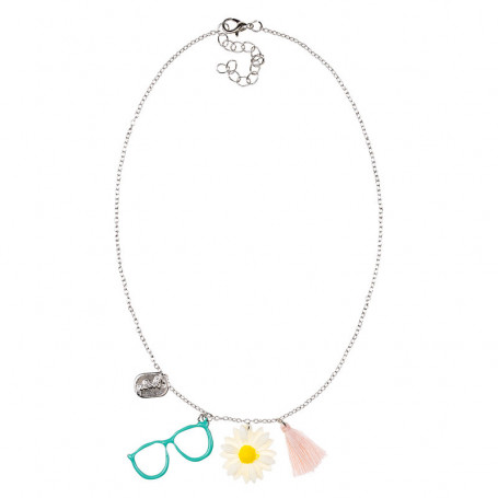 Anneli Necklace, Bezel and daisy - Accessory for girls