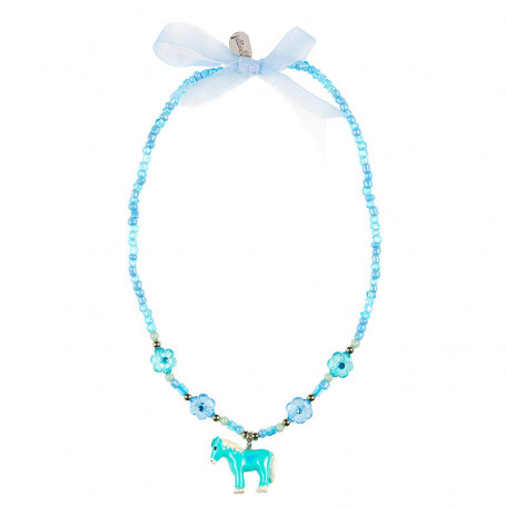 Collier Ebby, poney bleu - Accessoire pour les filles