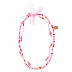 Necklace Trixy, pink fuchsia - Accessory for girls