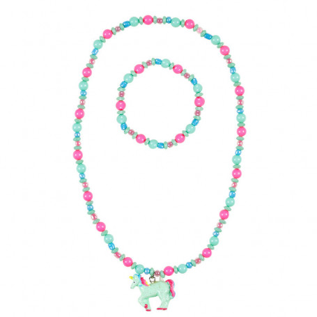 Necklace and Bracelet Aike, unicorn - Accessory for girls
