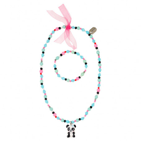 Necklace and Bracelet Vera, panda - Accessory for girls