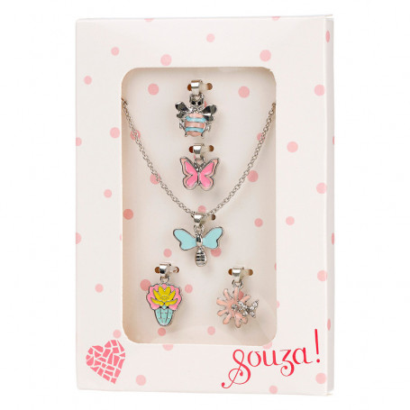 Necklace & charms, silver - Accessory for girls