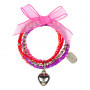 Bracelet Jolita fuchsia, coeur - Accessoire pour les filles