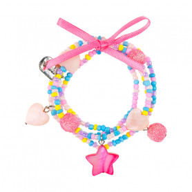 Bracelet Karina, étoile rose - Accessoire pour les filles