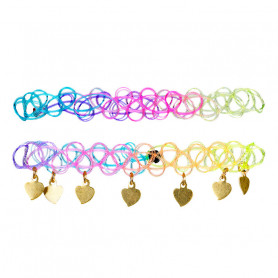 Bracelets Yola, multicolore à coeurs - Accessoire pour les filles