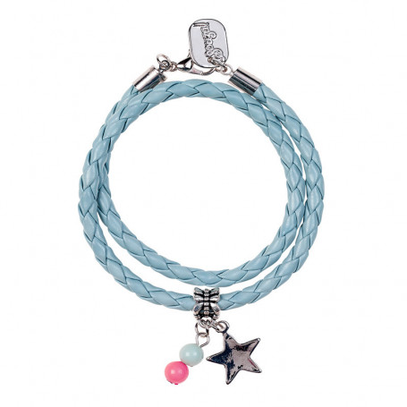 Bracelet 2 tours Karien, bleu - Accessoire pour les filles