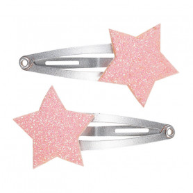 Jasmine Hair Clips, pink star - Accessory for girls