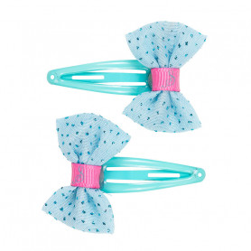 Amira Hair Clips, blue knot - Accessory for girls