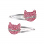 Pinces à cheveux chat rose - Accessoire pour les filles
