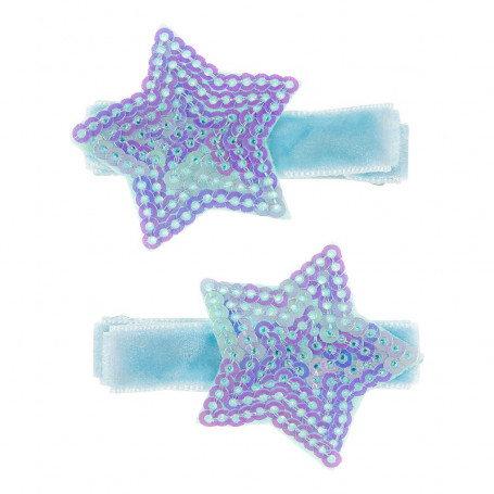 Camila Hair Clips, blue star - Accessory for girls