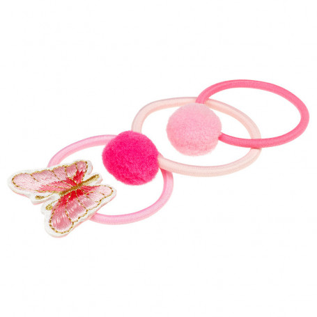 Élastique pour cheveux Miranna, ensemble rose - Accessoire pour les filles