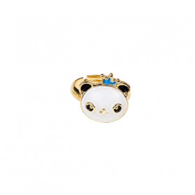 Rosa Adjustable ring, blue panda - Accessory for girls