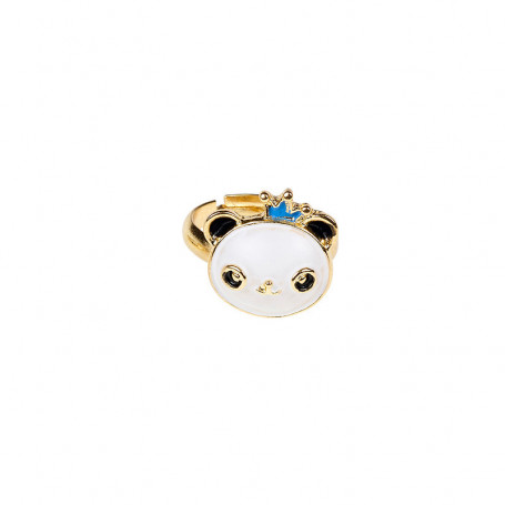 Bague réglable Rosa, panda bleu - Accessoire pour les filles