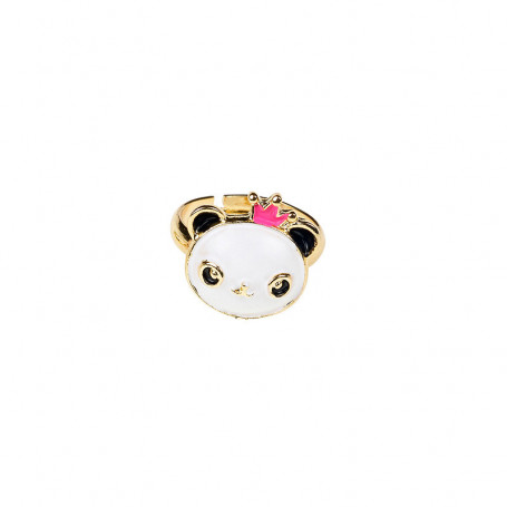Rosa Adjustable ring, pink panda - Accessory for girls