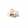 Rosa Adjustable ring, gold swan - Accessory for girls