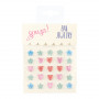Stickers d'oreilles, fleurs et coeurs - Accessoire pour les filles